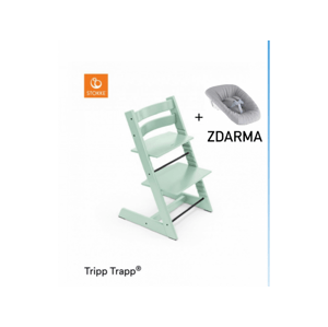 Stokke Židlička Tripp Trapp® - Soft Mint + novorozenecký set ZDARMA
