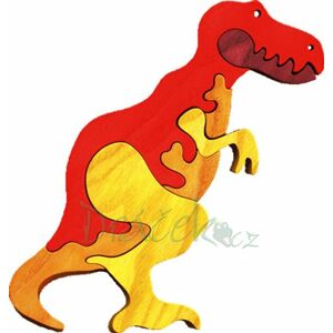 Dřevěné vkládací puzzle - T-Rex