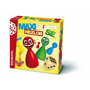 Maxi Člověče, nezlob se - Velké putování společenská hra dřevěné figurky v krabici 30x30x8cm