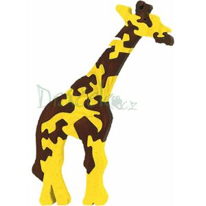 Dřevěné vkládací puzzle - Žirafa