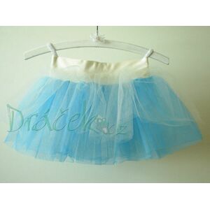 Tylová baletní sukně champagne - světle modrá vel. M (6-10 let)