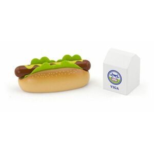 VIGA, Dřevěná sada hotdog a mléko