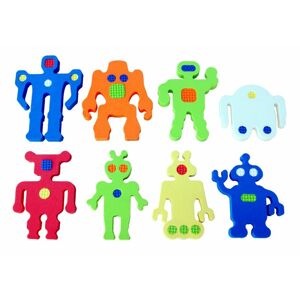 Pěnové puzzlepky Rodinka - kamarádi Roboti - vodolepky