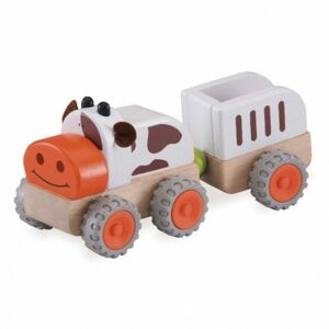Dřevěný Mini traktor kravička