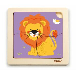 VIGA, Dřevěné puzzle - lev