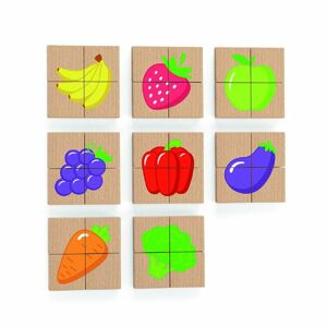VIGA, Dřevěné magnetické puzzle - ovoce