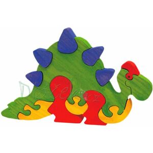 Dřevěné vkládací puzzle - Stegosaurus