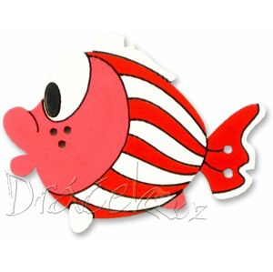 Dřevěná dekorace Ryba červená malá