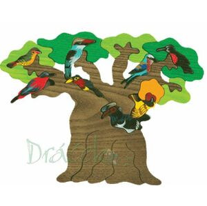 Dřevěné vkládací puzzle - Strom Afrika