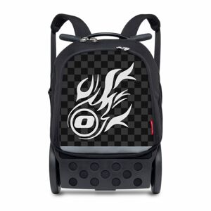 Školní a cestovní batoh na kolečkách Nikidom Roller UP White Fire  XL (27l)