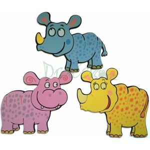 Pěnové figurky ZOO - Hroch a nosorožci