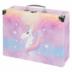 BAAGL Skládací školní kufřík Rainbow Unicorn, kování