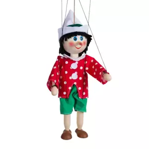 Loutka Červený Pinokio 20 cm