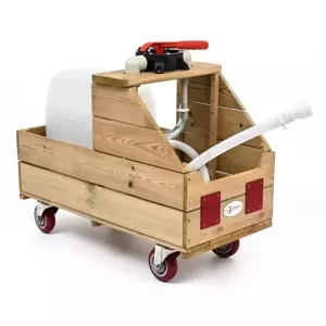 Dřevěný dětský vozík na vodu na zalévání rostlin s vlastní pumpou
