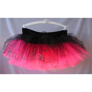 Tylová baletní sukně černo-růžová vel. S (3-6 let)