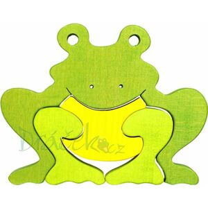 Dřevěné vkládací puzzle - Žába