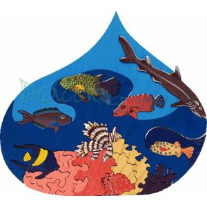 Dřevěné vkládací puzzle - vodní svět Rudé moře