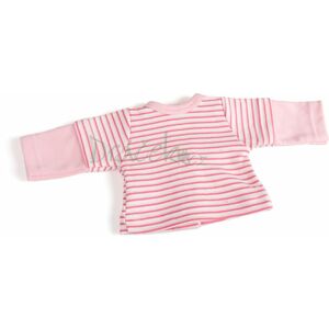 Tričko s dvojitým růžovým rukávem pruh 38-42 cm