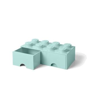 6040061742 LEGO úložný box 8 s šuplíky - aqua - poškozený obal