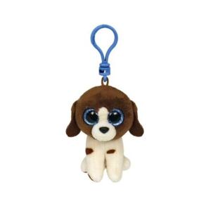 TY Beanie Boos MUDDLES, Clip 8,5 cm - hnědobílý pes