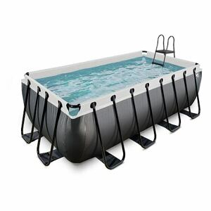 EXIT Frame Pool 4x2x1.22m (12v Sand filter) – Black-Leather Style