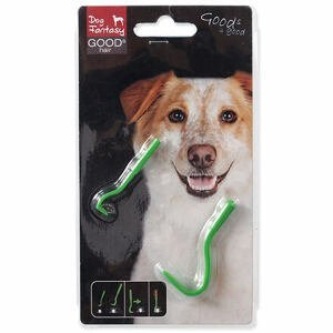Háček na klíšťata DOG FANTASY plastový 2 velikosti 2 ks