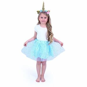 RAPPA Dětský kostým modrá tutu sukně s čelenkou jednorožec