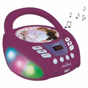 Lexibook Přenosný Bluetooth CD přehrávač Disney Frozen se světelnými efekty