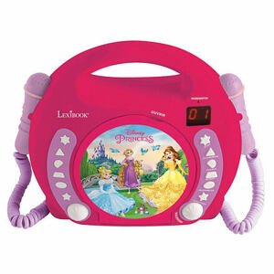Lexibook Přenosný CD přehrávač Disney Princess se 2 mikrofony
