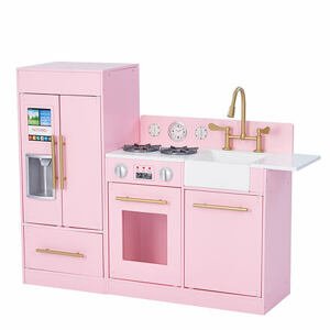 Teamson Kids - Chelsea moderní kuchyně růžová/zlatá