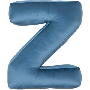 Sametový polštář Betty’s Home ve tvaru písmene Z - Blue