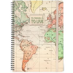 Legami Spiral-Bound Notebook - Spiral Notebook - Maxi Lined - Travel