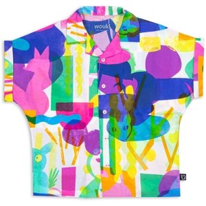 Wouki Dětská košile HITODE - forest pink 146